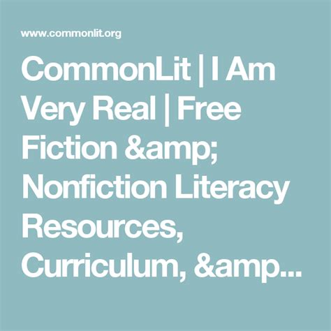 I am very real commonlit. Things To Know About I am very real commonlit. 